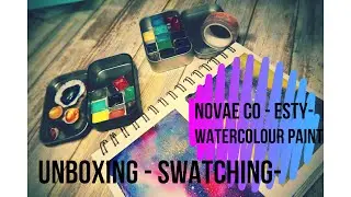 Novae Co Watercolours - esty - unboxing and swatching 😁