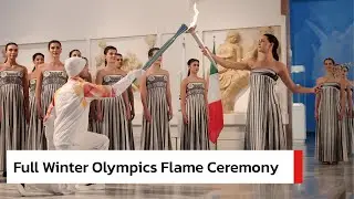 FULL CEREMONY: 2026 Milano-Cortina Winter Olympics Flame Lit in Ancient Olympia, Greece | AD1B