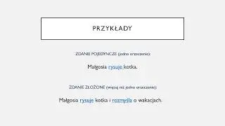 Składnia  - lekcja 5.  (zdania pojedyncze i złożone)