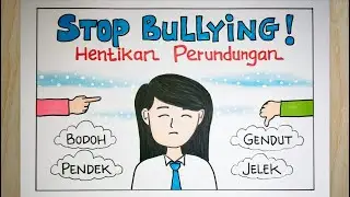 Cara menggambar poster stop bullying yang bagus - Poster stop bullying