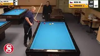 Czech league | Balkline 52/2 | 1st class | 10th round | Martin Kos v Jaroslav Hron&iacute;k