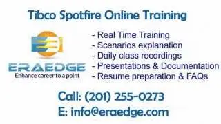 Tibco Spotfire Demo Video by Eraedge - Online Training