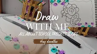 Easy front page design ideas💡for school project by using highlighter || border design ideas #easyart