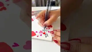 Easy heart wreath using Karin markers #easyart #cardmaking #valentinescard #valentinesgift #art