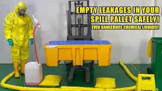 Best solution to empty leakage from spill containment pallet[CASE STUDY]