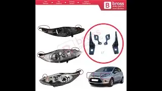 BHL43+BHL44 Headlight Holder Mount Repair Bracket Tab Left Right Side for Ford Fiesta MK6  2008-2013