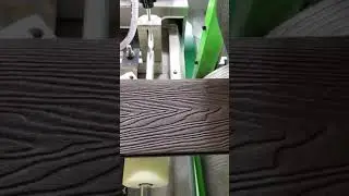 Hegu PE WPC decking with online deep embossing line testing for Argentina customer