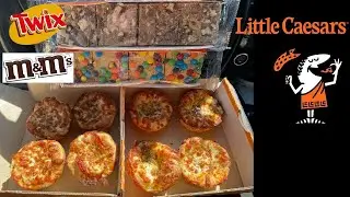 Little Caesars Pizza Crazy Puffs: 3 Cheese & Pepperoni, Cookie Dough Brownie: Twix & M&M&rsquo;s