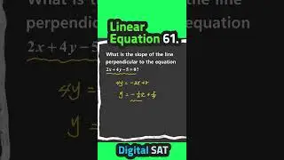 Solving SAT Linear Equations 61 #DSAT #SAT #math #algebra2 #maths