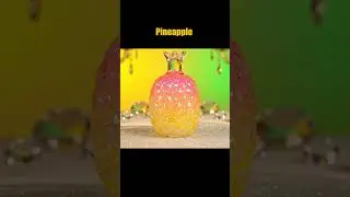 Oddly Satisfying Crystal cutting Fruit ASMR #Tanghulu  #GlassFruit #CandyFruit #Shorts.