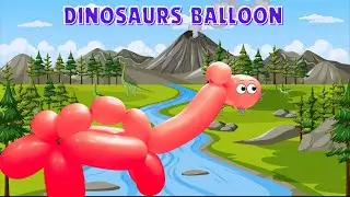 How to make Dinosaurs balloon. How to make balloon animals. balloon animals for beginners.