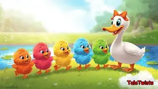 Five Little Ducks 2025: The Colorful Adventure! | Kids Learning Songs & Nursery Rhymes | TaleTwists