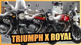 ROYAL ENFIELD INTERCEPTOR X TRIUMPH STREET TWIN *DA PRA COMPARAR ROYAL COM TRIUMPH?*