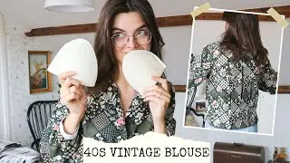 Sewing A Vintage 40s Patchwork Blouse 🧵 Sew With Me