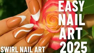 Trendy Swirl French Tip Nail Art | Easy & Stylish Nail Design 2025 💅✨