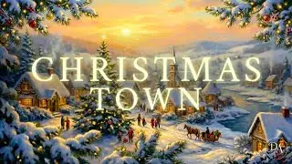 Christmas Town Cozy Ambience | Magical Instrumental Music & Warm Lights