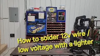 How to solder 12v / low voltage wire without a soldering gun / iron .. do it with a lighter 
