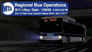 ROBLOX | MTA Regional Bus Operations (MTARBO) - B11 JG Run on a UP 2011 NFI XD40 (4857) Run : 302