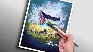 Palestine Acrylic Painting | Step-by-Step Tutorial for Beginners