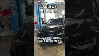 AUDI Q8 45 TDI - чип тюнинг двигателя и коробки автомобиля - 325 л.с и 740 Нм