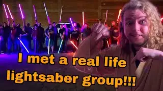 I met a real lightsaber group!!