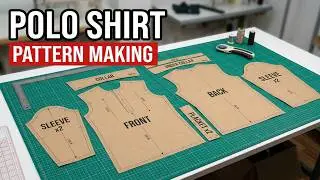 Polo Shirt Pattern Making Tutorials | simple a polo shirt pattern make | pattern making  @rmgpm16