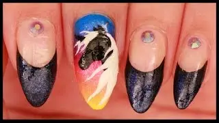 Unicorn Sunset nail art