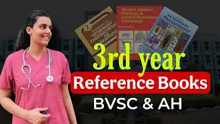 3rd year BVSC & AH *Reference books* of all subjects💯 #vet #veterinary #bvsc #myvetjourney