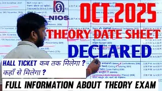 NIOS October 2025 Date Sheet Declared |october 2025 Exam Datesheet Released BIG LATEST UPDATE🤯