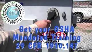 Lock out Tag out 29 CFR 1910 47