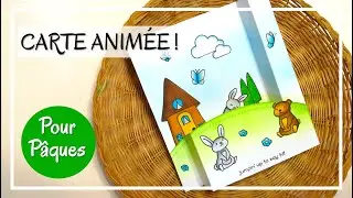 TUTO CARTE de PAQUES : Lapin qui saute ! CARTE INTERACTIVE - Très peu de matériel nécessaire ! DIY