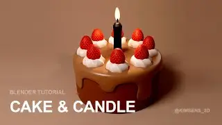 [Blender Tutorial] 케이크 모델링과 촛불 애니메이션