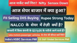 Indian Stock Market DOWN WHY? Trump Tariffs,FII Selling & NALCO SURGE,TATA MOTOR,PMI,StockmarketNews