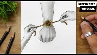 EASY Raksha Bandhan Drawing Step By Step | How To Draw | @AJ Arts