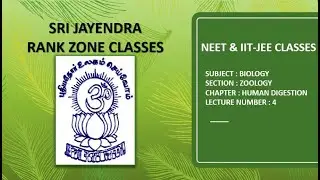 NEET | BIOLOGY | ZOOLOGY | HUMAN DIGESTION | LECTURE 4