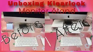 DESK SET UP FROM AMAZON|UNBOXING KLEARLOOK MONITOR STAND RISER