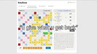 SCRABBLE BANTER | Lexulous Malaysia