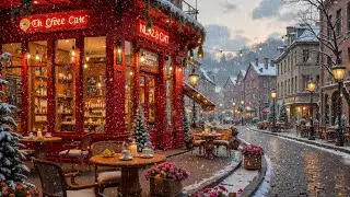 Peaceful Coffee Shop & Winter Jazz ☕ Gentle Snowy Jazz Music for Calm Evenings