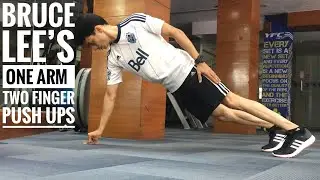Bruce Lees one arm two finger push ups