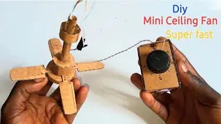 Coolest Cardboard Mini Ceiling Fan with working Regulator At Home