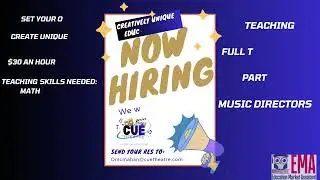 Now Hiring Teaching Artists and Tutors! Apply at dmcmahan@cuetheatre.com
