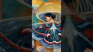 Fairy painting and gold leaf process