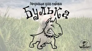 Адресник для бультерьера ручной работы | Handmade pet id tag (dogtag) for bullterrier