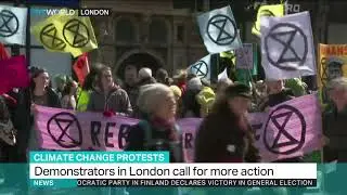 Protesters in London call for action against climate change