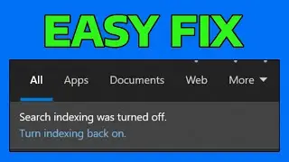 How To Fix Search Indexing Was Turned Off Turn Indexing Back in Windows