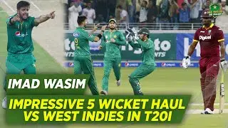 Impressive 5 Wicket Haul By Imad Wasim Against West Indies in 1st T20I | PCB | M5C2A