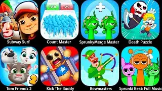 Subway Surf,Count Master,SprunkiMerge Master,Death Puzzle,Tom Friends 2,Kick The