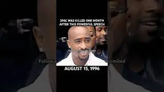 2Pac's powerful speech just one month before his death #2pac #tupac #rap #shorts #fyp