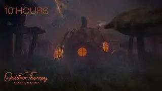 Spooky Stormy Halloween Ambience | Thunder & Rain with Spooky Ambient Sounds |10 HOURS HaLlOwEeN