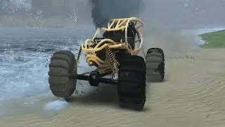 High Volts Gaming - Spintires Mods - Sand Dragster Beach Bashing
